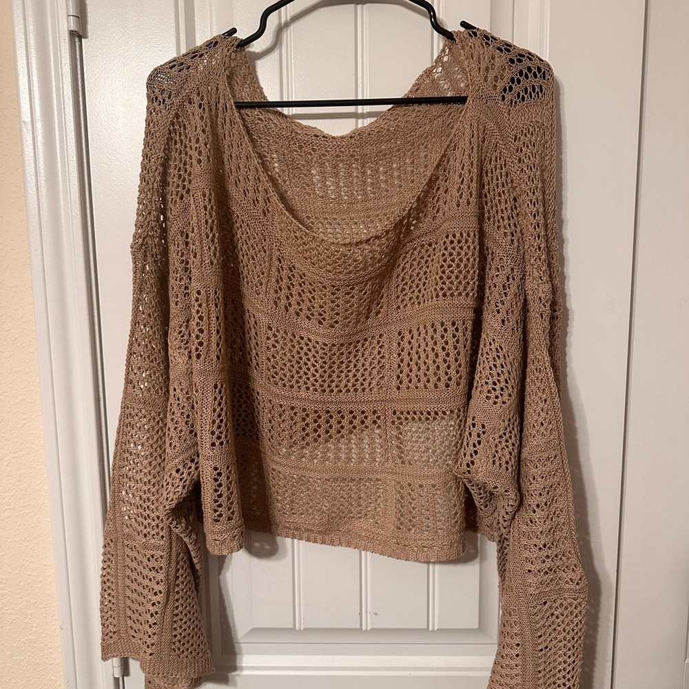 Women's Tan Knit Sweater